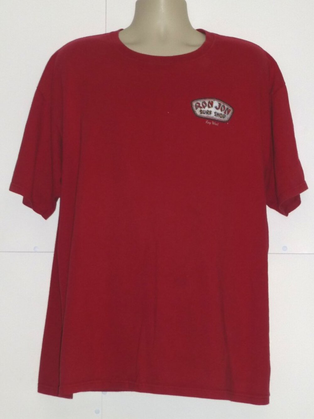 Ron Jon Surf Shop Key West Men's T-Shirt Size: 2XL Red 100% Cotton